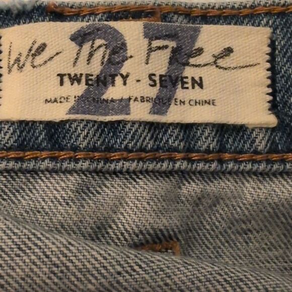 Free People Surfs up‎ Wrap Denim Mini Skirt nwt women's size 27 - Picture 6 of 7